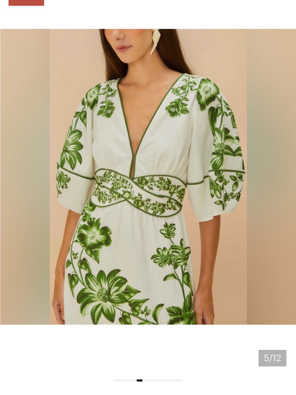 Farm Rio Floral Cascade Midi Dress - Picture 14 of 15